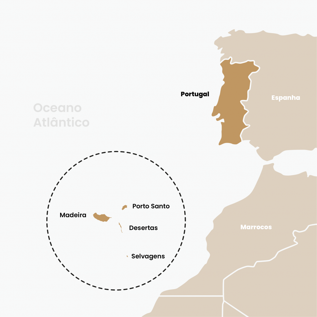 Área Geográfica da IGP do Rum da Madeira